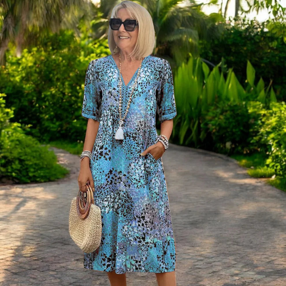 Camila | Lace V-neck Midi Dress