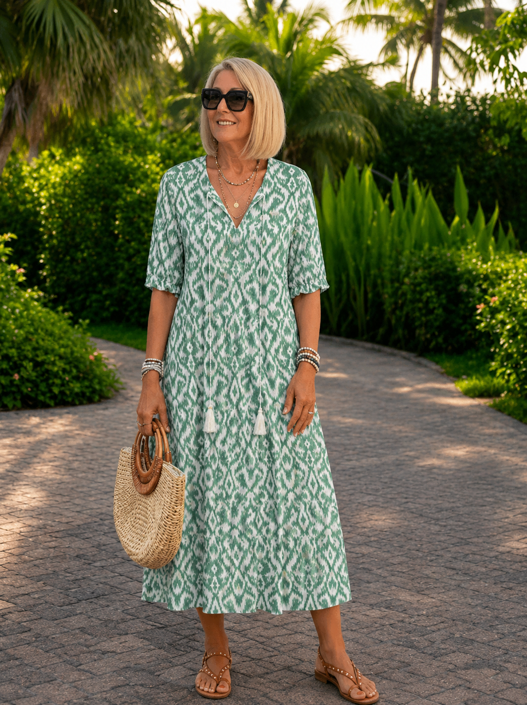Luna | Boho Midi Dress
