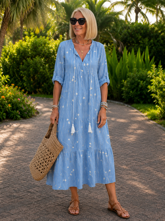 Luna | Boho Midi Dress