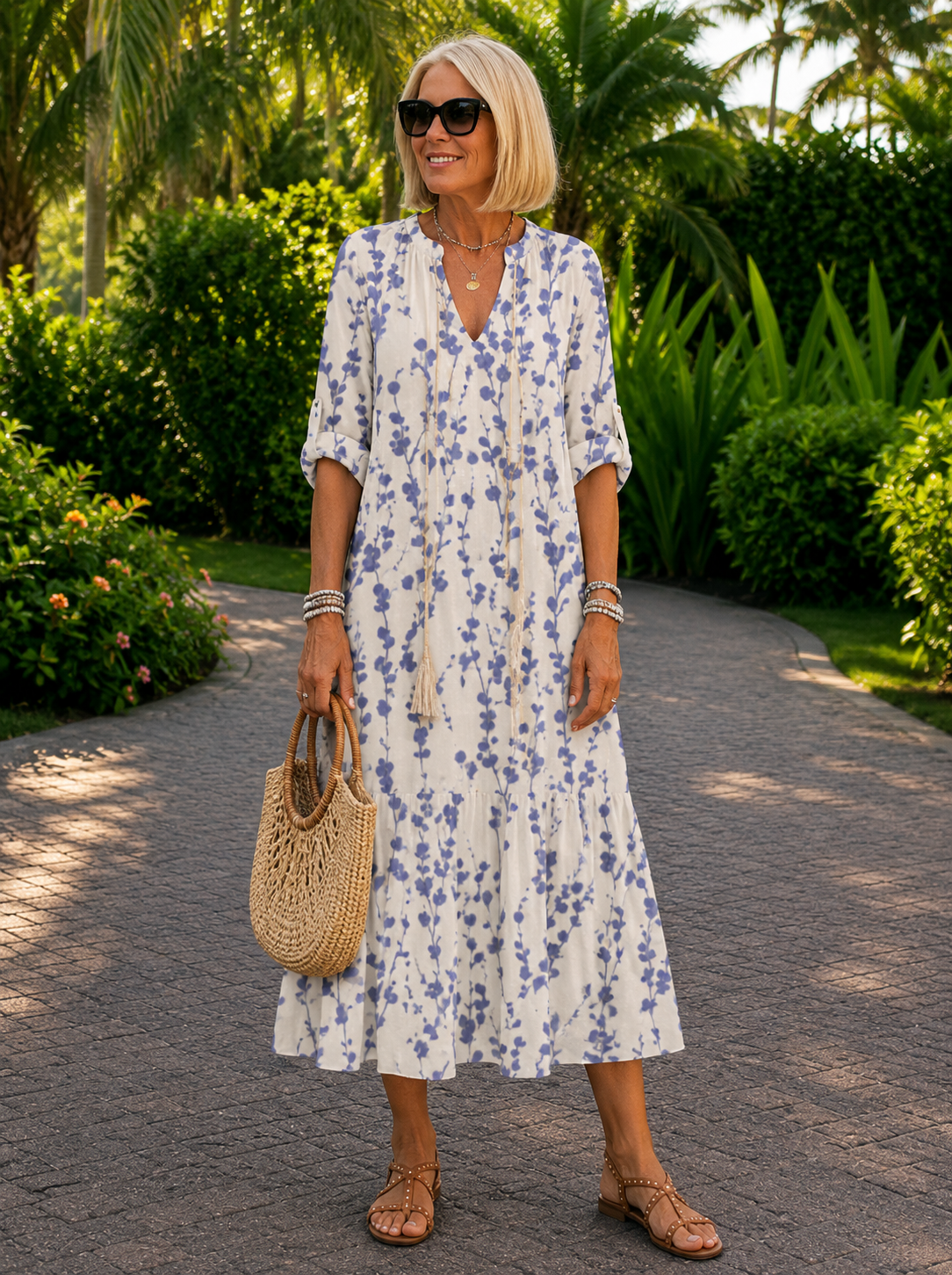 Luna | Boho Midi Dress