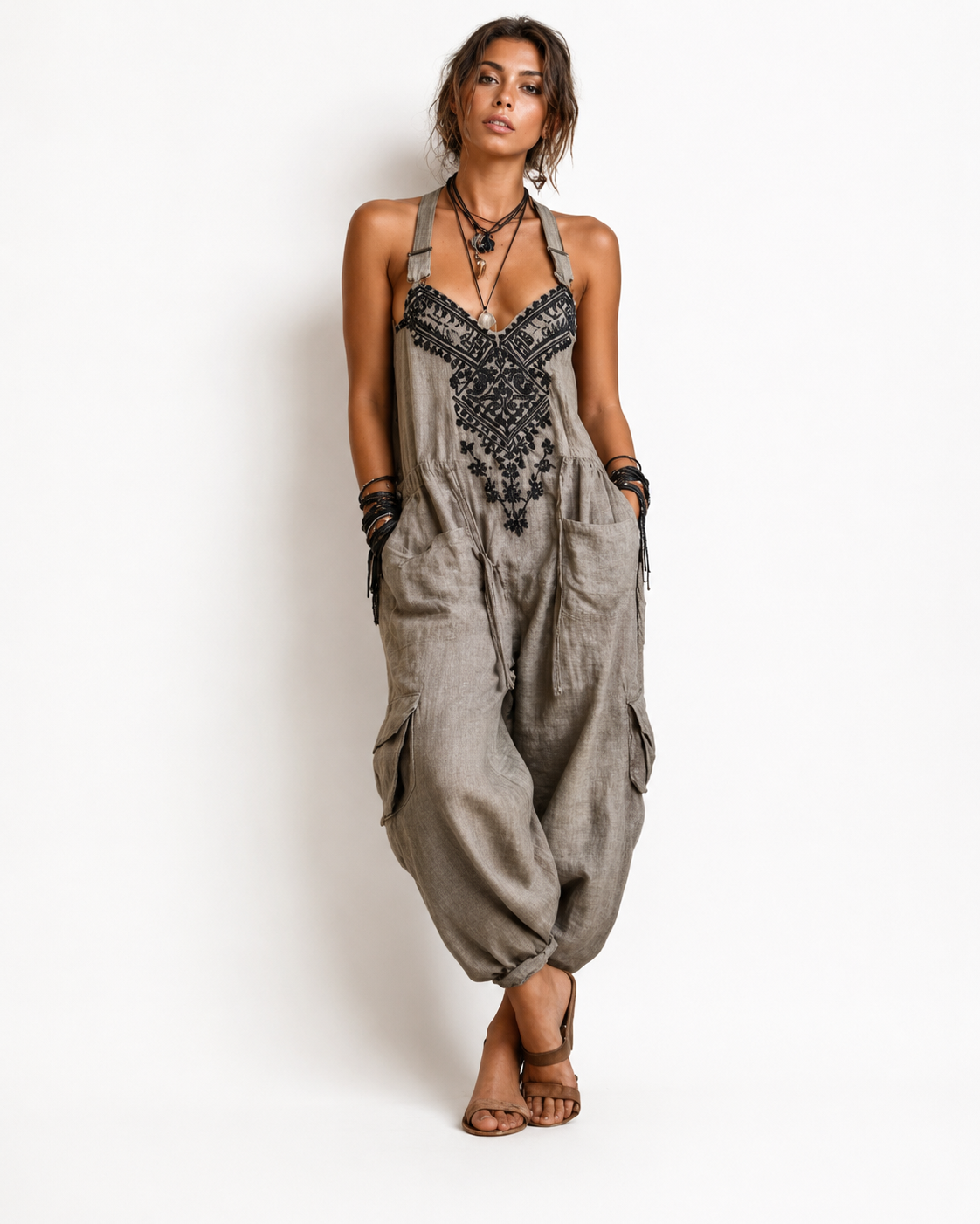 Seraphine | Embroidered Bohemian Jumpsuit