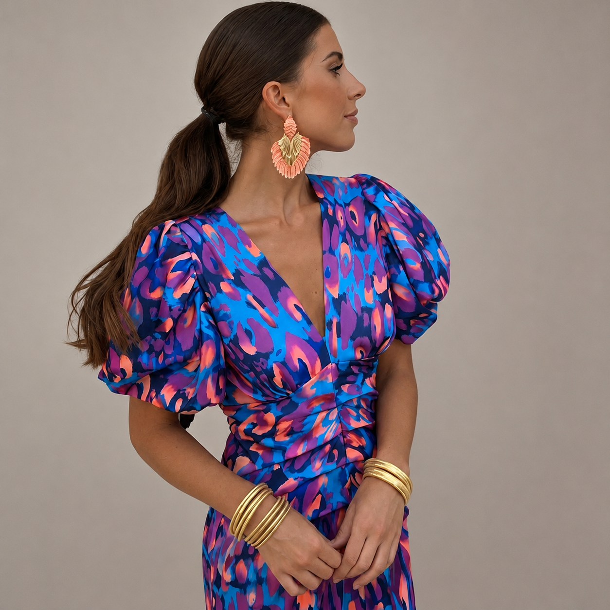 Aria | Floral Midi Dress