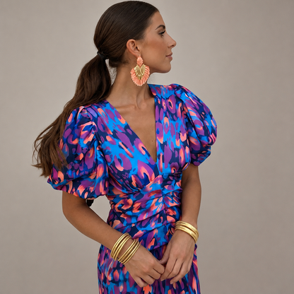Aria | Floral Midi Dress