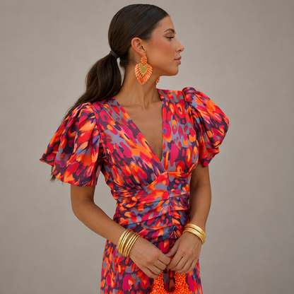 Aria | Floral Midi Dress