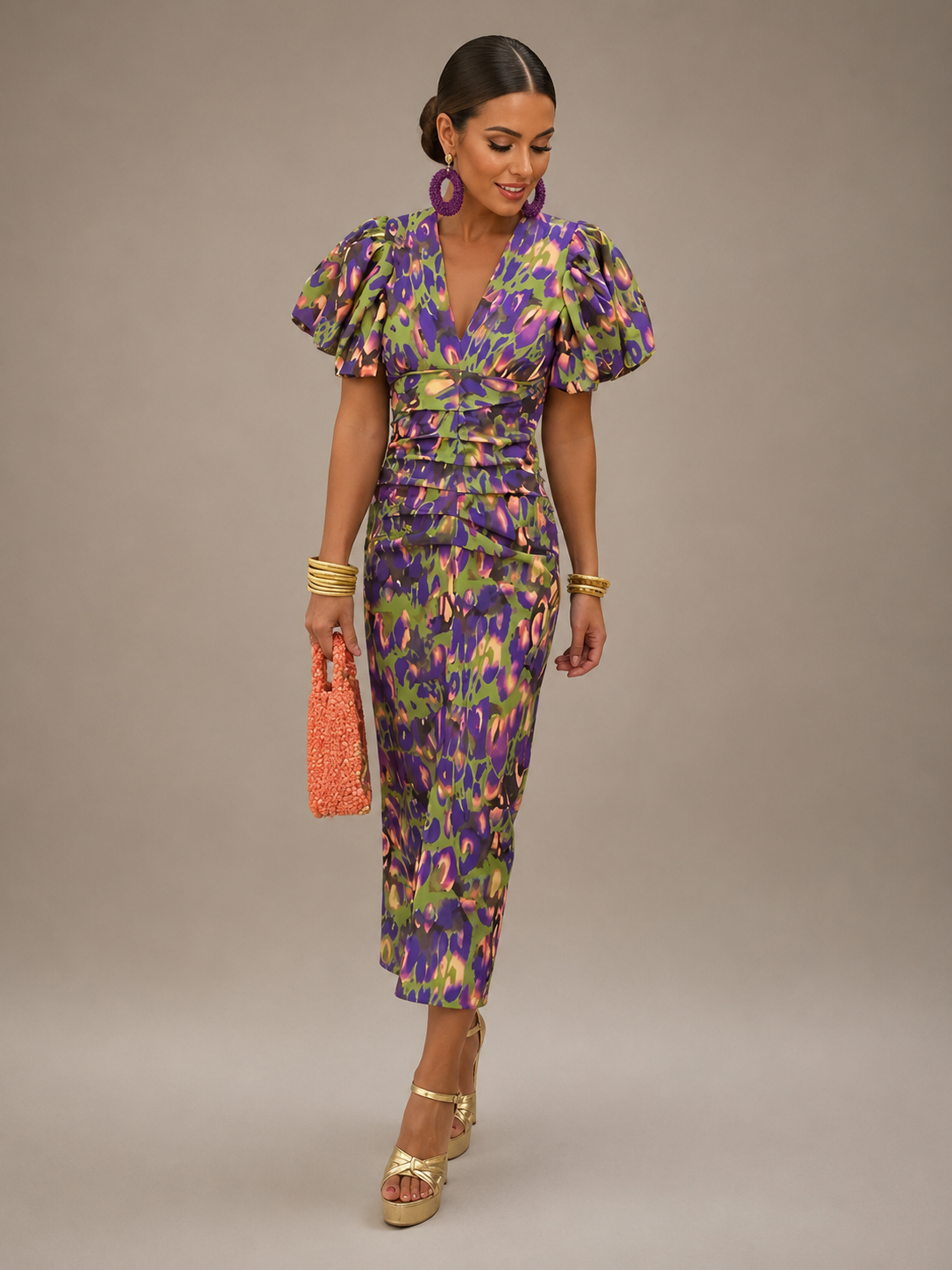 Aria | Floral Midi Dress