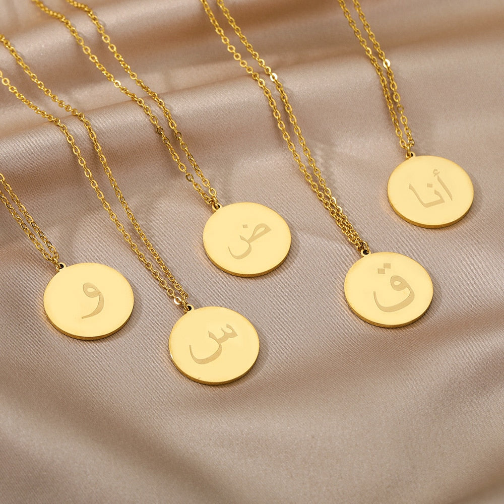 Arabic Initial Necklace (Buy 1 Get 2 Free) Mix & Match