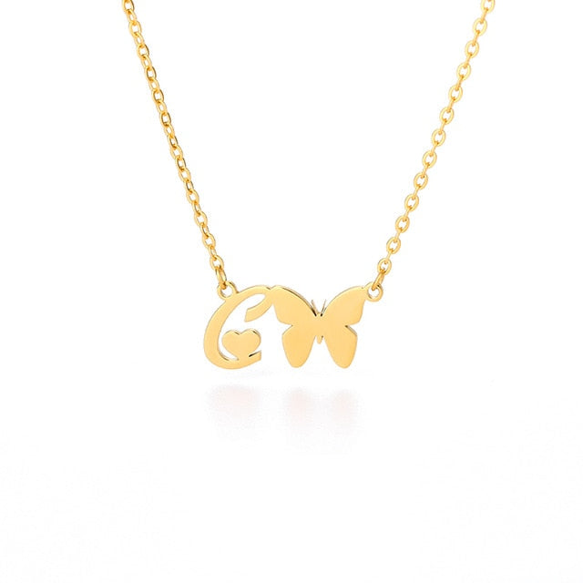 Mini Butterly Letter Necklace (Buy 1 Get 2 Free) Mix and Match