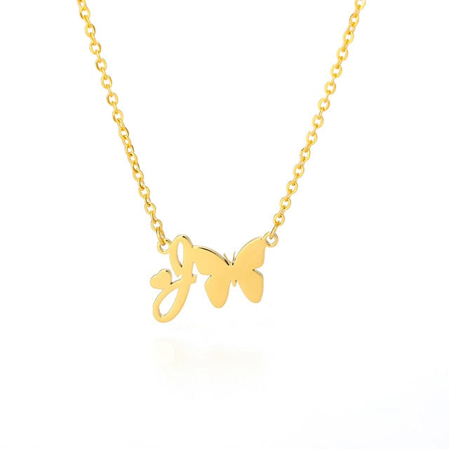 Mini Butterly Letter Necklace (Buy 1 Get 2 Free) Mix and Match